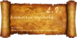 Lenkovics Veronika névjegykártya